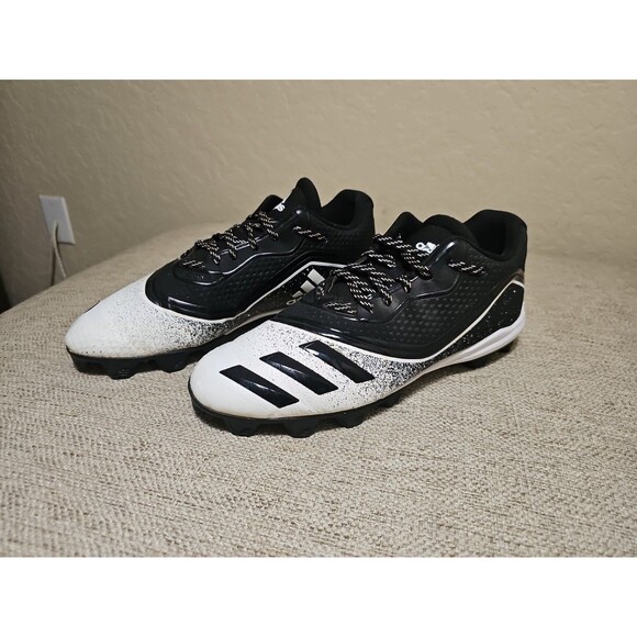 Adidas Icon V Bounce G28288 Black Baseball Cleats Shoes Sneakers Men’s Size 11 - Picture 2 of 8